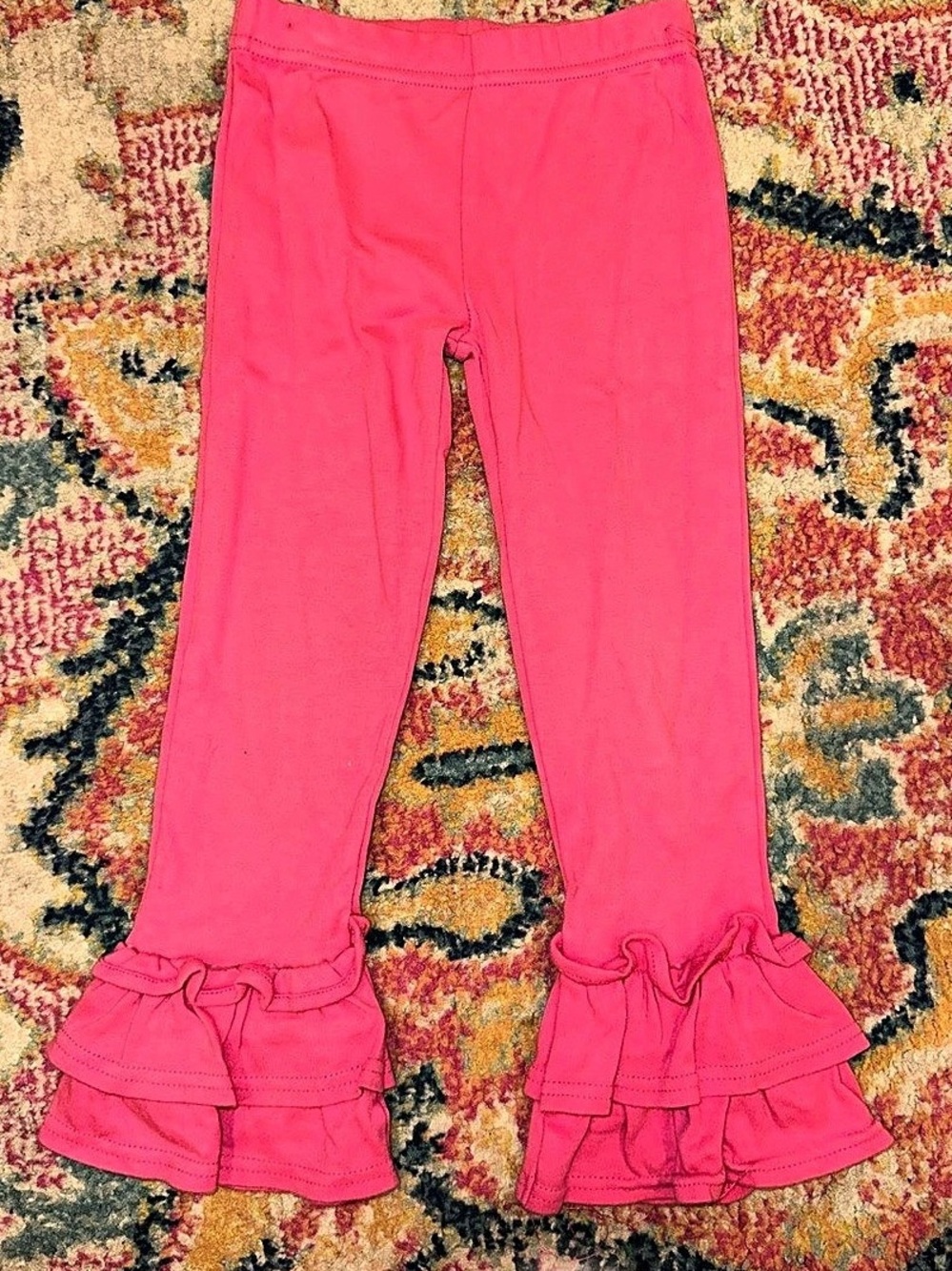 LTC Girls Pink Ruffle Leggings Size 4T